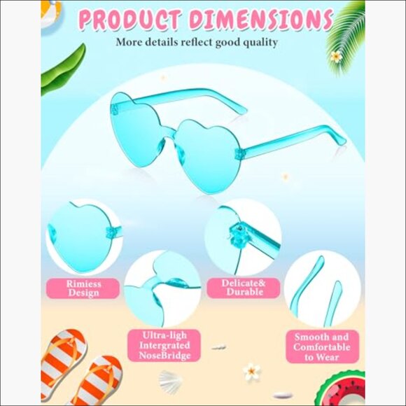 Polycarbonate Rimless Sunglasses for Party Favors and Costume Accessories main image 4